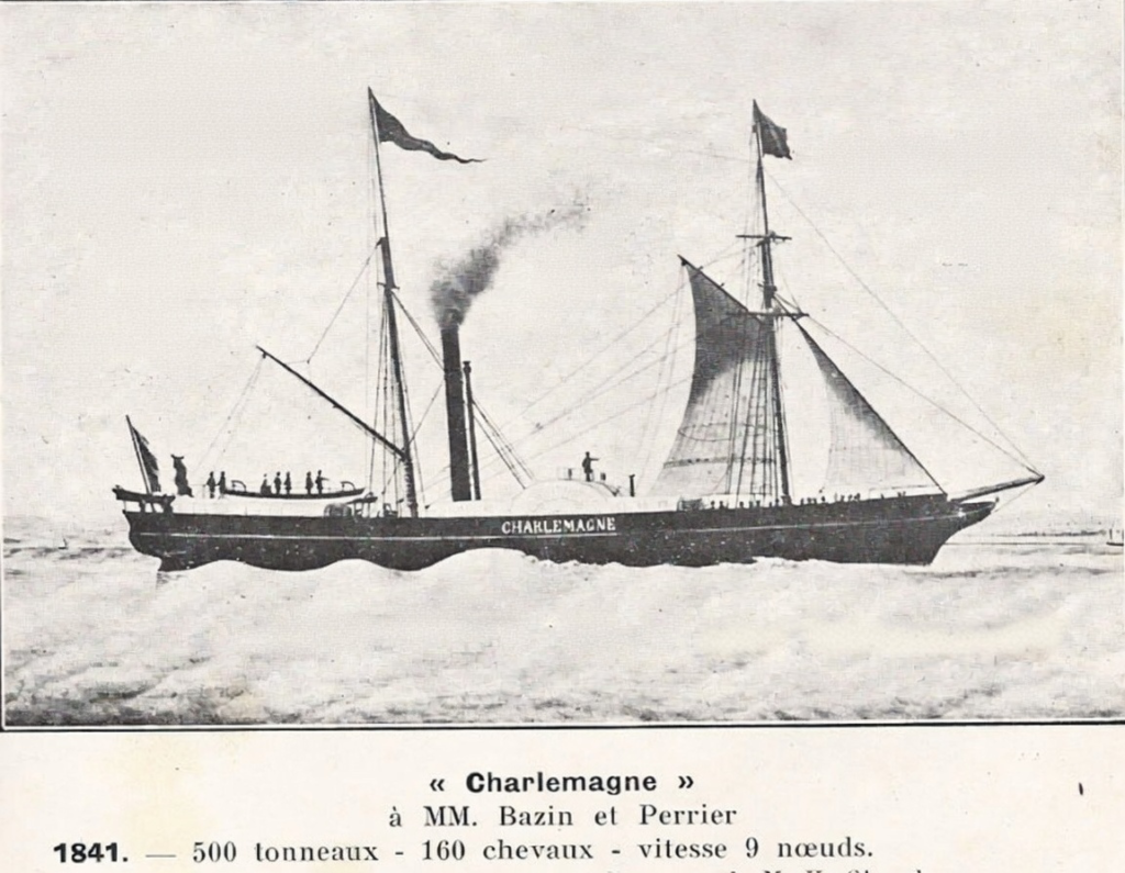 Le Charlemagne de la compagnie Bazin, lancé en 1841
