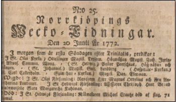 Publication du mariage de Sara Margaretha Kuhlman et Christopher Henric Braad.