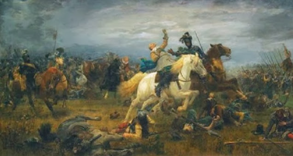 Wilhelm Carl Räuber’s (1849 – 1926). La mort du Roi Gustavus Adolphus à Lützen (1886, Museum Schloss Lützen).
