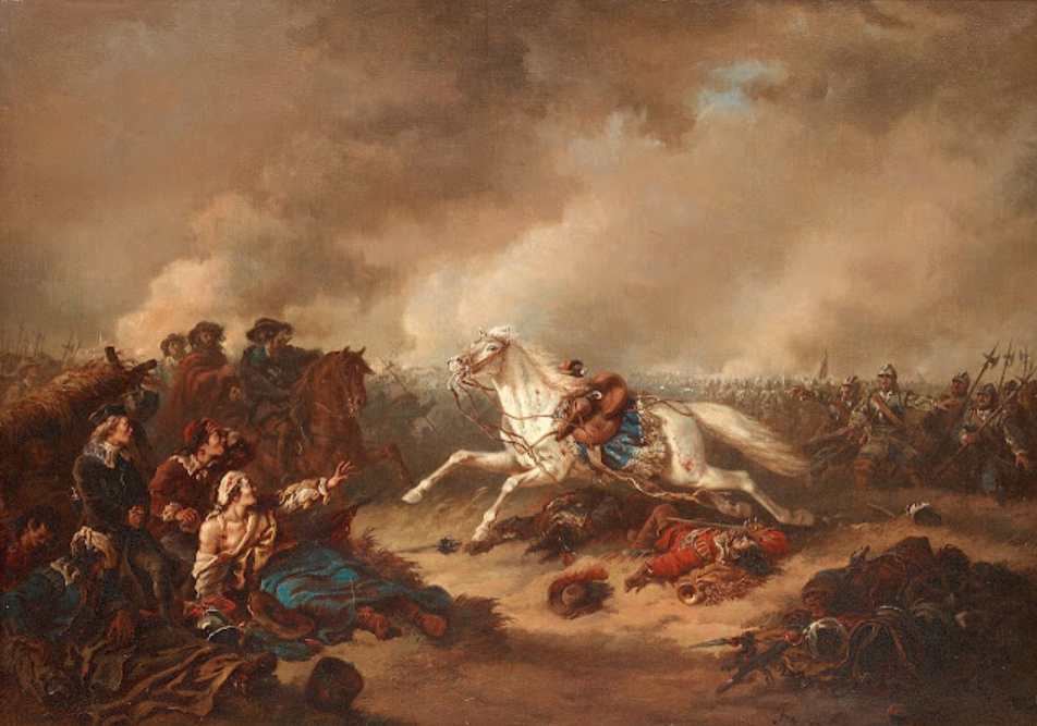 Carl Fredrik Kiörboe (1799 - 1876): "The horse of Gustav II Adolf at the Battle of Lützen" 